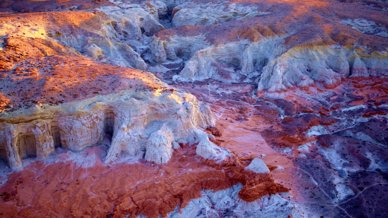 A high-flying drone captures the Southwest’s stunning blend of carved stone and vibrant earth tones.