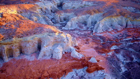 a high-flying drone captures the southwest’s stunning blend of carved stone and vibrant earth tones.