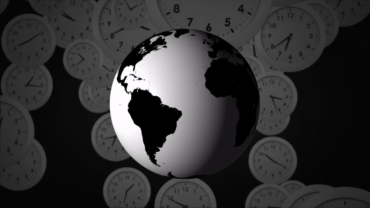 Clocks with globe