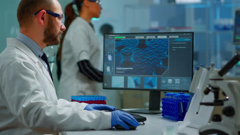 portrait of scientist man looking at camera