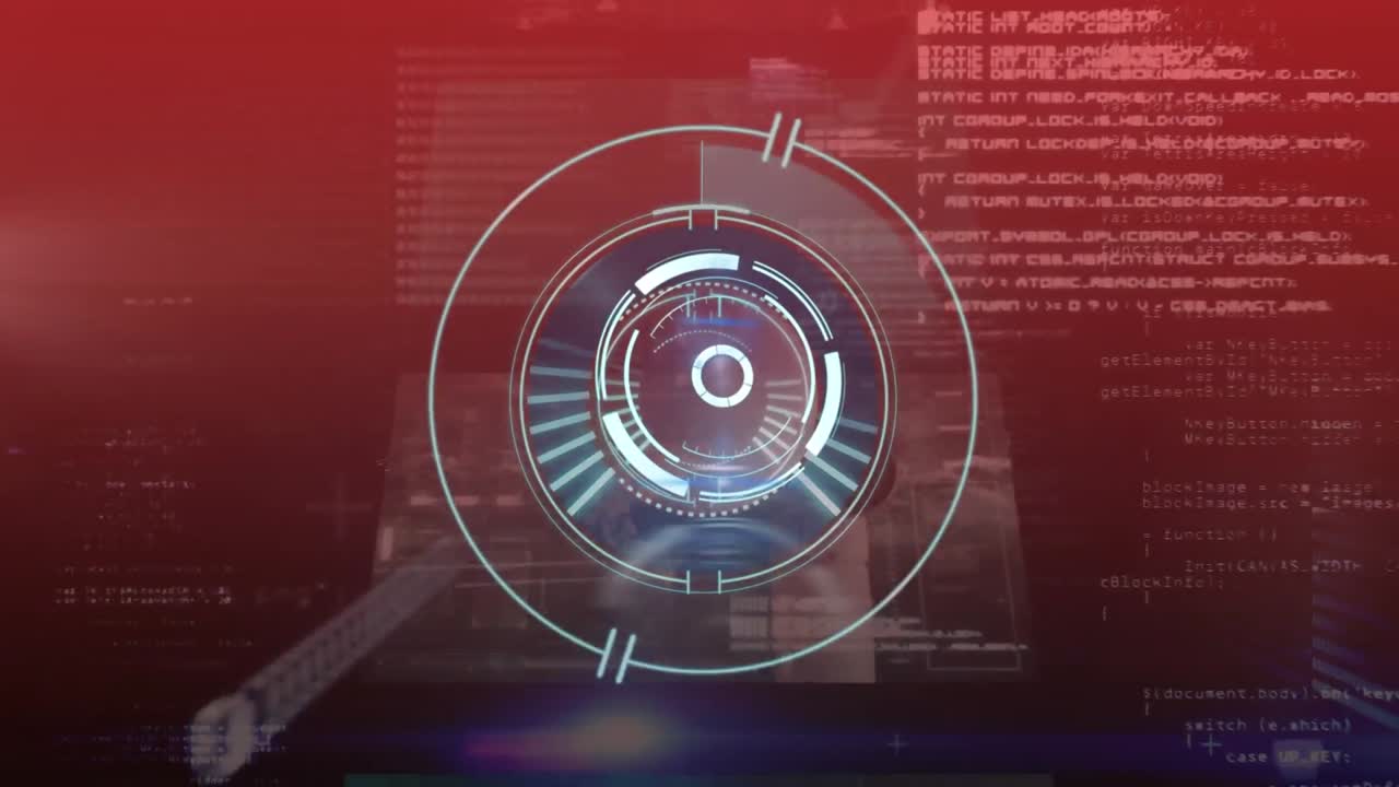 animación de la codificación binaria y el procesamiento de datos en el ámbito de aplicación.