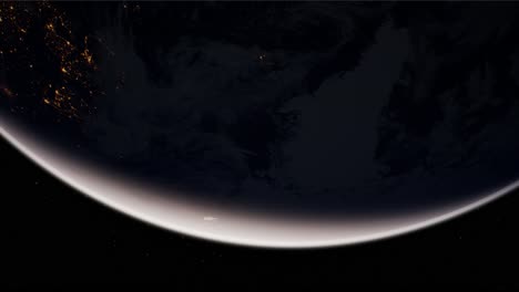 planeta globo terrestre desde la órbita espacial