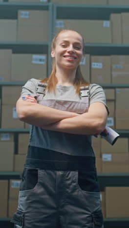 happy warehouse worker