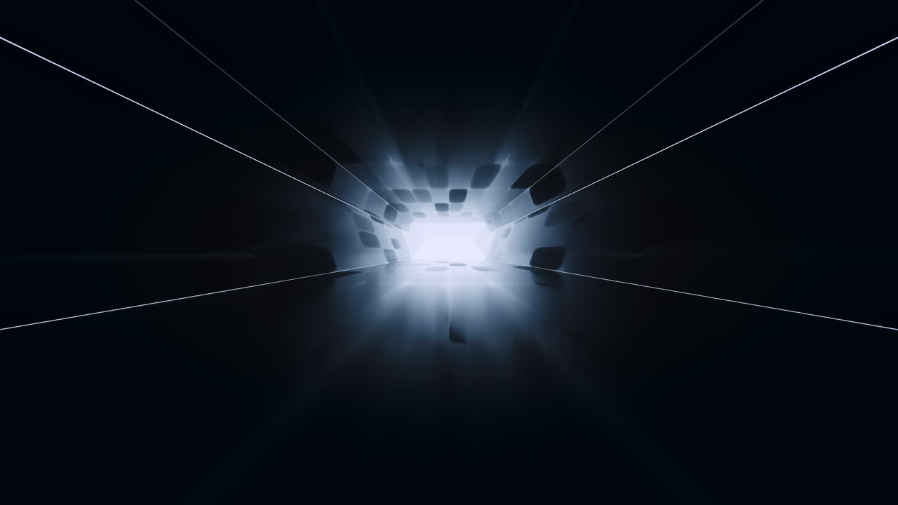 Dark tunnel background, 3d rendering.