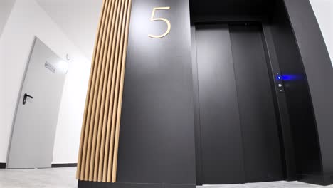 black modern new fast elevator