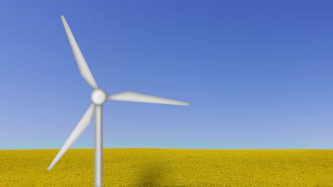 turbina eólica en el campo de aceite de colza