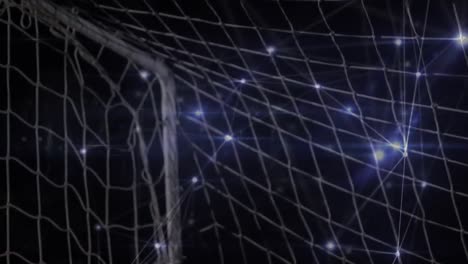 animation of networks of connections over football player