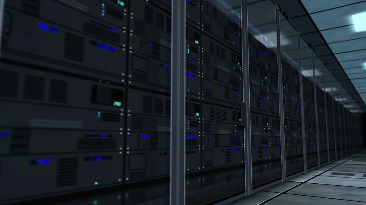 Servers racks fly loop tunnel