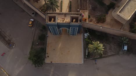 Drone-shot-of-the-ancient-city-of-Babylon-in-Iraq