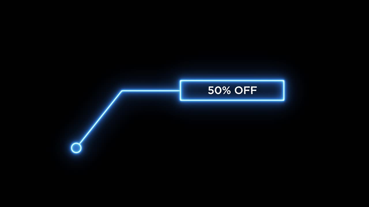 Neon 50% Off Sale Callout