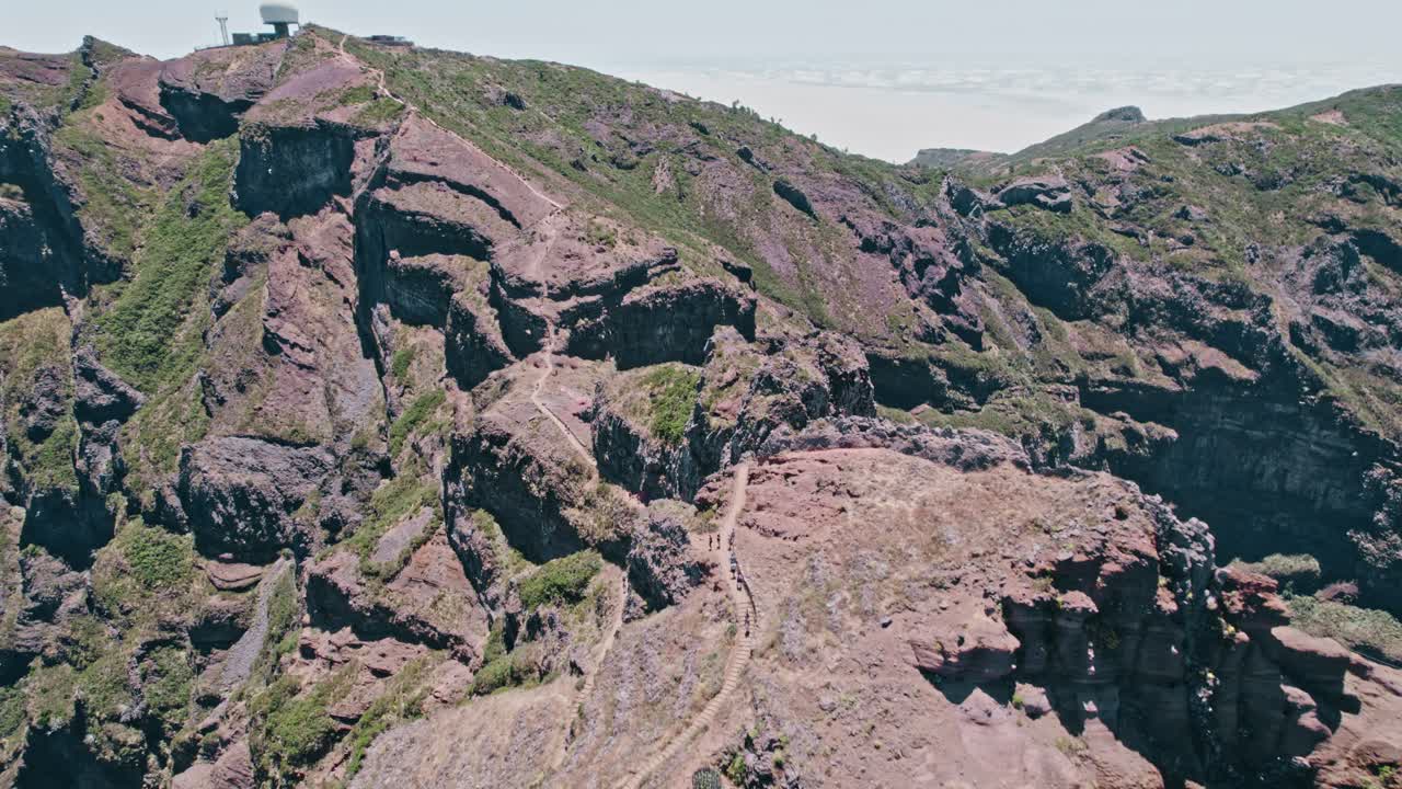 마데라 pr1 유명한 하이킹 경로, 드론, 피코 아레이로