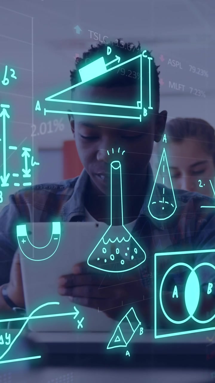 Animation of equations and data processing over diverse students