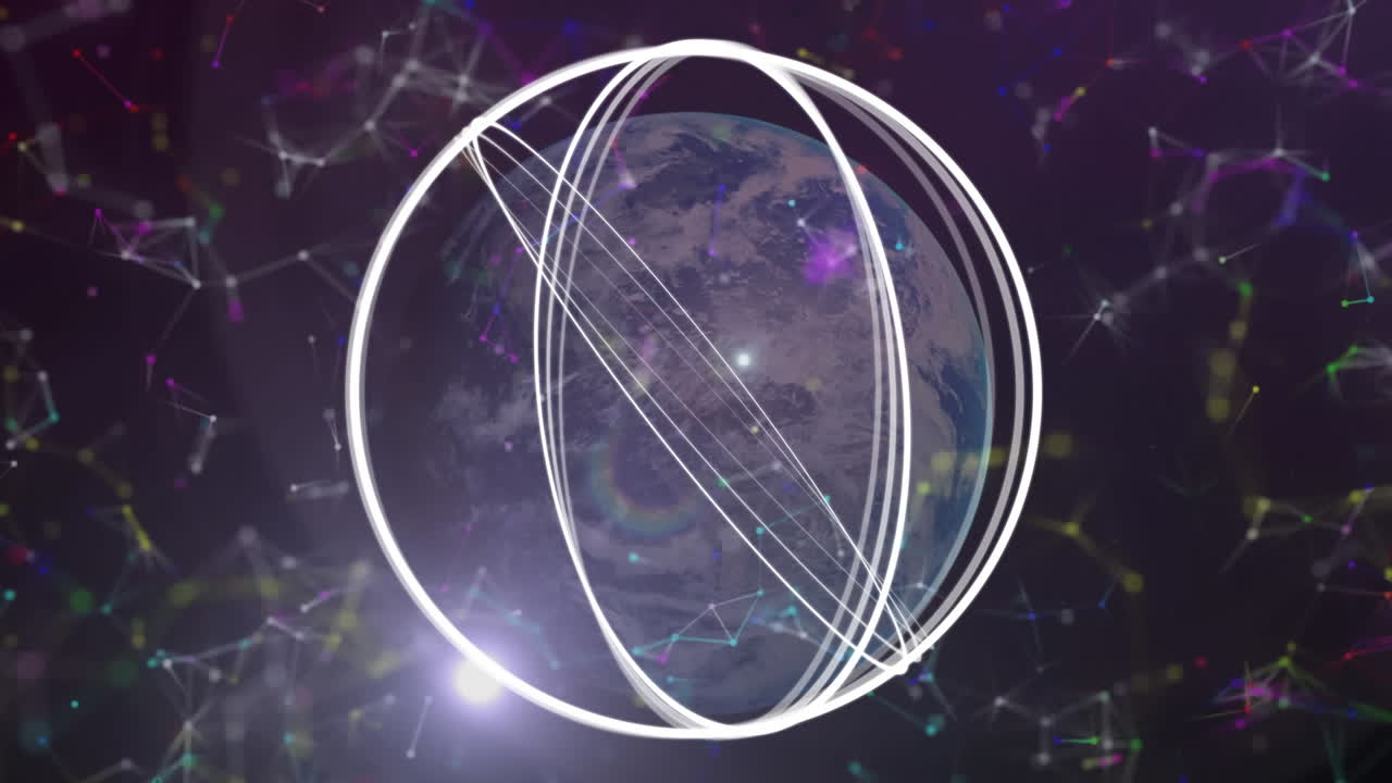지구의 애니메이션, 범위 스캐닝 및 연결 네트워크