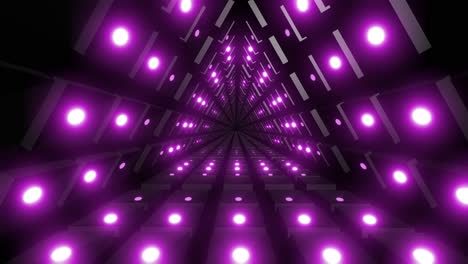 abstract futuristic tunnel with pink neon lights
