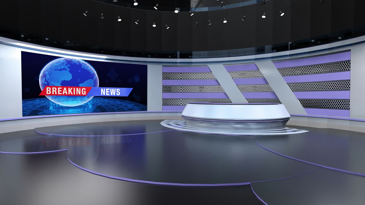 Sfondo animato per studio notizie virtuale
