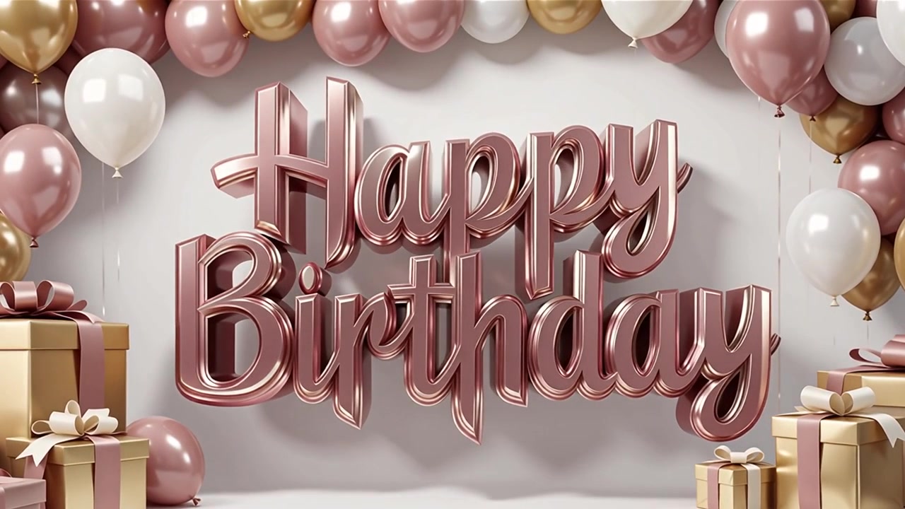 Sfondo di compleanno con palloncini e regali