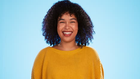 Happy-black-woman,-face-and-beauty-in-studio-by