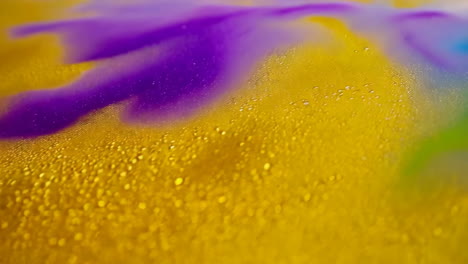 abstract colorful liquid texture with water droplets
