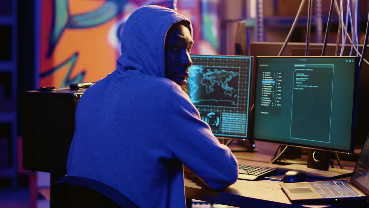 espião no esconderijo, desconfiado de ser descoberto.