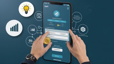 exploring decentralized finance: an interactive mobile experience showcasing cryptocurrency management and analytical insights in the digital realm