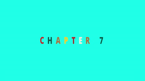 chapter 7 - colorful jumping text effect with christmas icons - text animation on cyan background