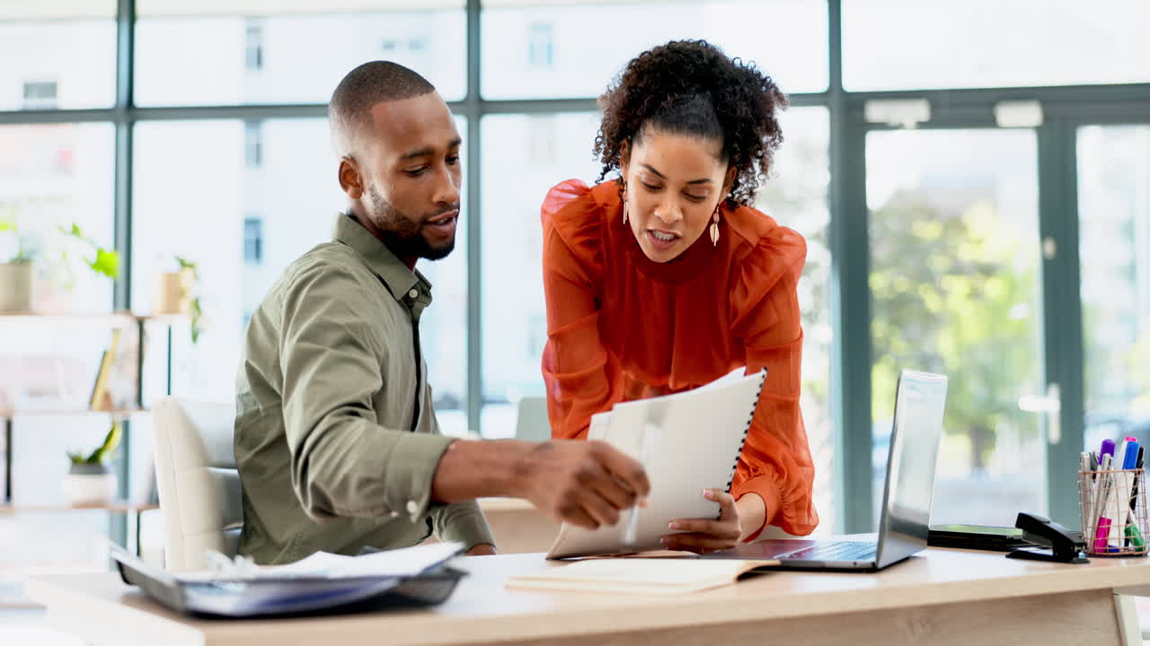 Collaboration, documents and business man