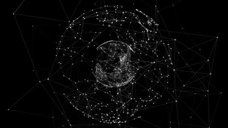 esfera brillante sobre un fondo negro