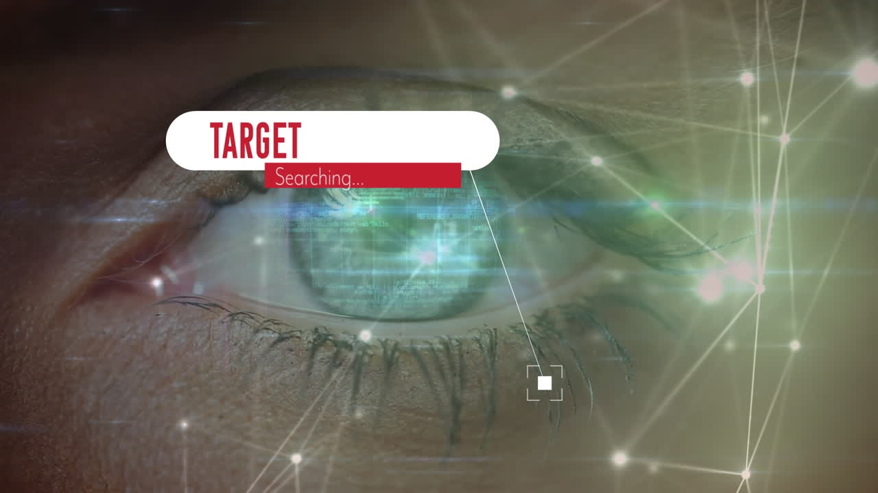 animación del procesamiento de datos sobre el ojo