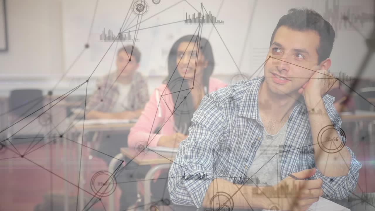 animación de la red de conexiones sobre el aprendizaje de los estudiantes