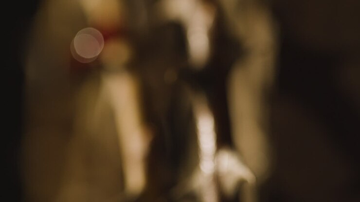 Religious Concept Shot With Close Up Droplet Of Blood On Crown Of Thorns On Wooden Cross