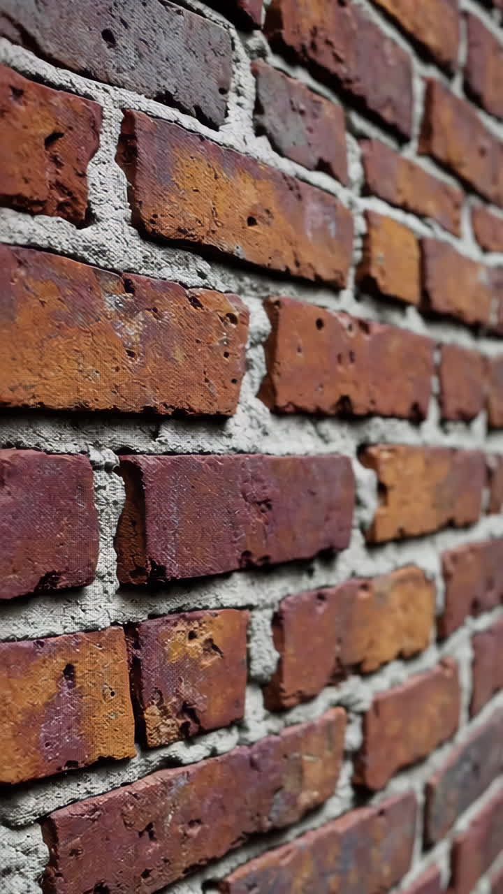 Red Brick Wall Close Up