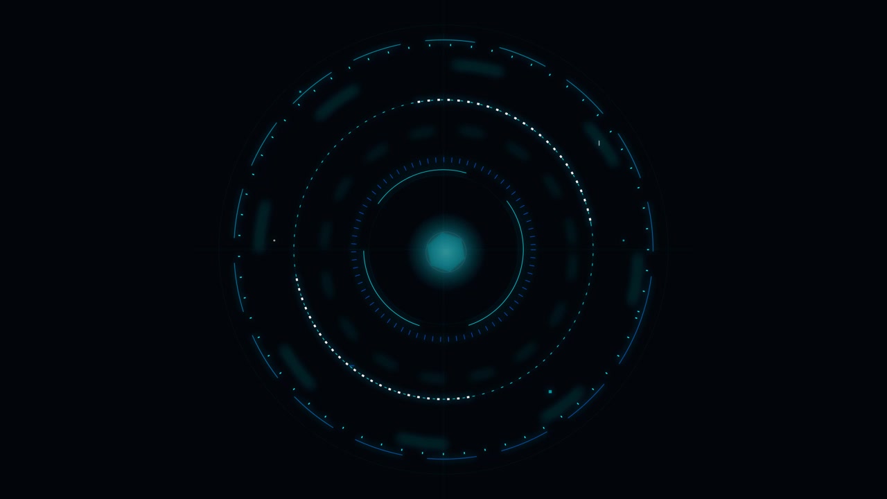 Futuristic Digital HUD Circular Interface Animation