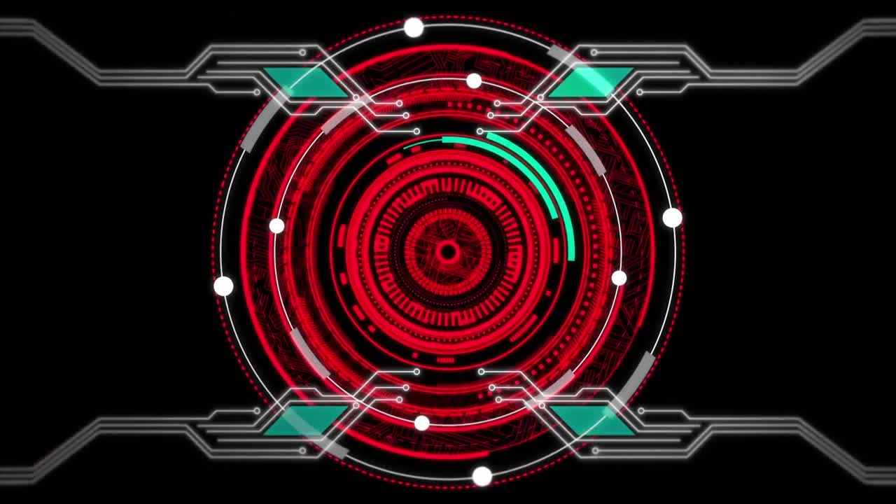 círculos giratorios sobre un fondo negro