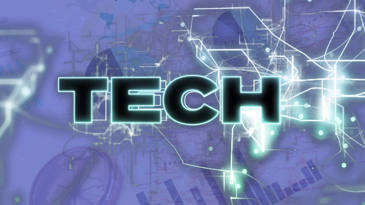 animación del procesamiento de datos financieros sobre texto técnico