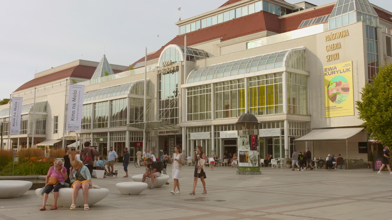 Facade of Spa House and Sheraton Hotel in the city of Sopot, Poland.