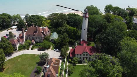 historyczne światło punktowe grosse w evanston w stanie illinois