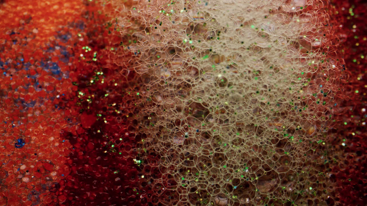 Abstract Macro Photography of Colorful Foam