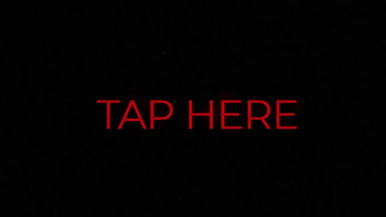 Animation of tap here text over black background