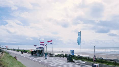 dutch beach scene on a sunny day