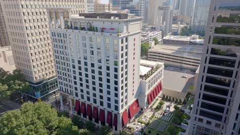 grand bohemian hotel in uptown charlotte, autograph collection, establishing drone shot