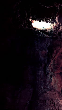 cave interior with light source