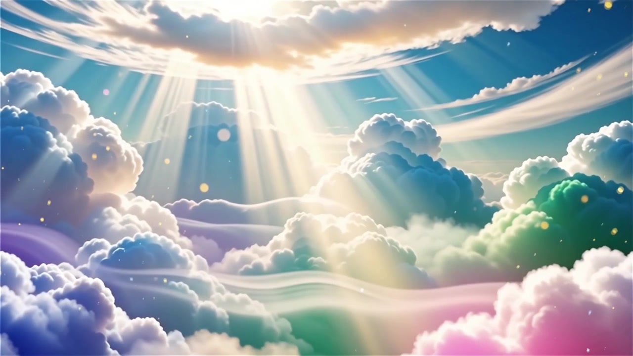 Christian Heavenly Light Worship Background