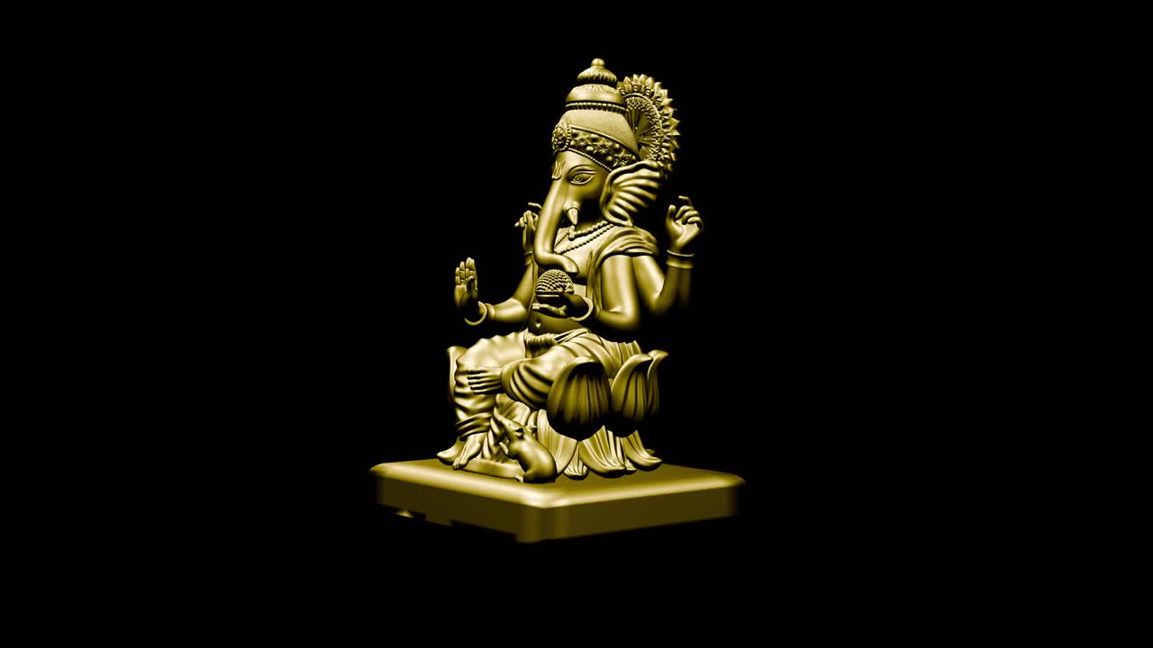Lord Ganesh rotating statue