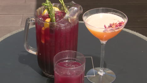 summer cocktails and refreshments