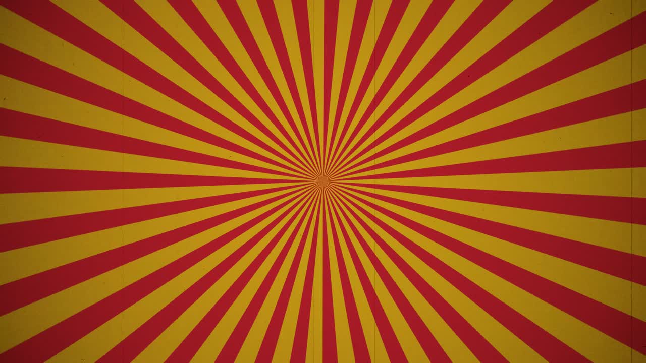 Sunburst vintage rays background. Rotating retro sun ray animation background. Animated shining sunrise with Old vintage film strip effect.