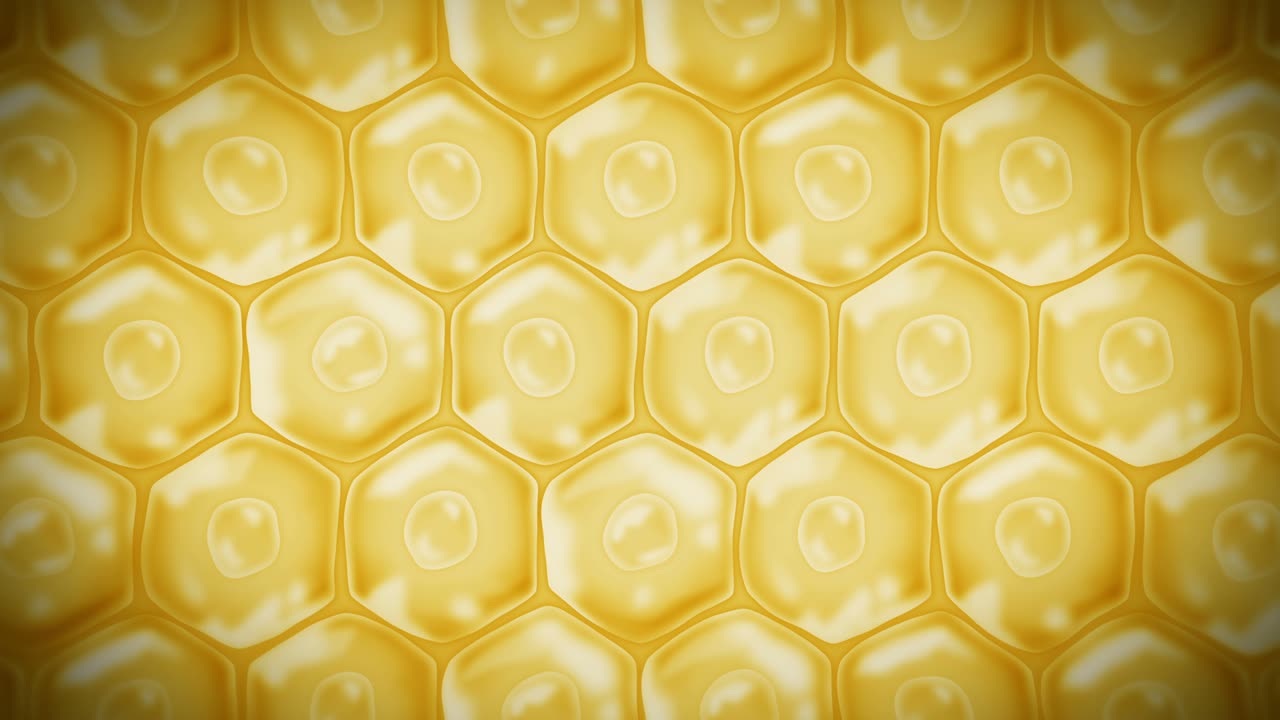 인간 피부 세포: 세포막을 가진 각 세포, 세포 치료, 질병 치료, 핵과 진공, 재생, 루프 애니메이션