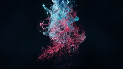 abstract wave particles, diffuse powder, 3d rendering.