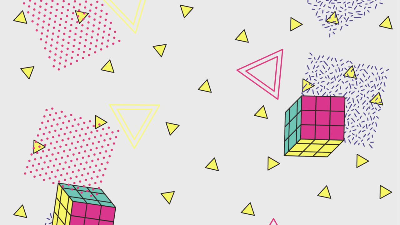 animación al estilo de memphis