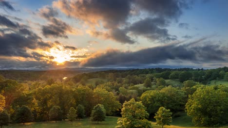 Cinemagraph-Zeitraffer-Blue-Ridge-Mountains-North-Carolina-Sonnenaufgang-In-Asheville