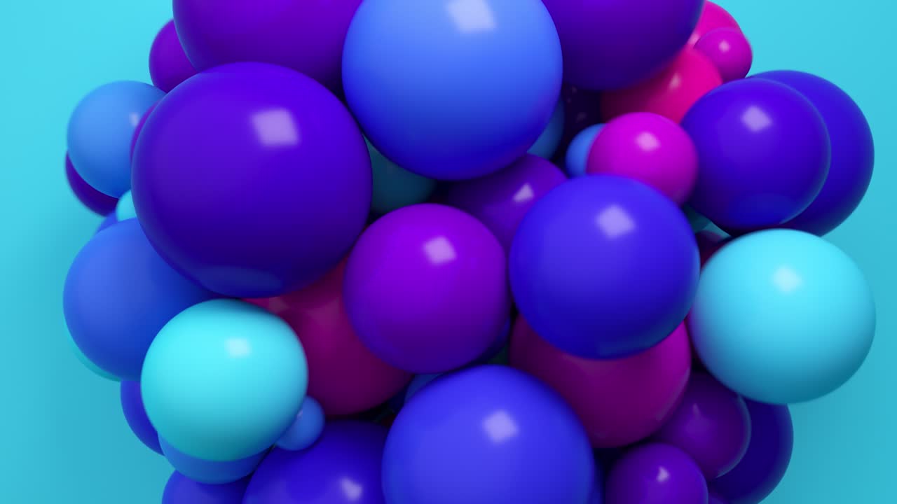 grupo de esferas abstractas de colores